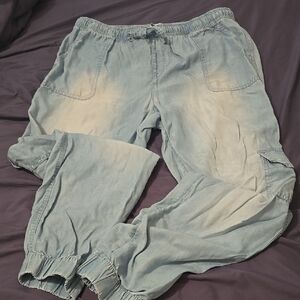 Light Blue Casual Pants